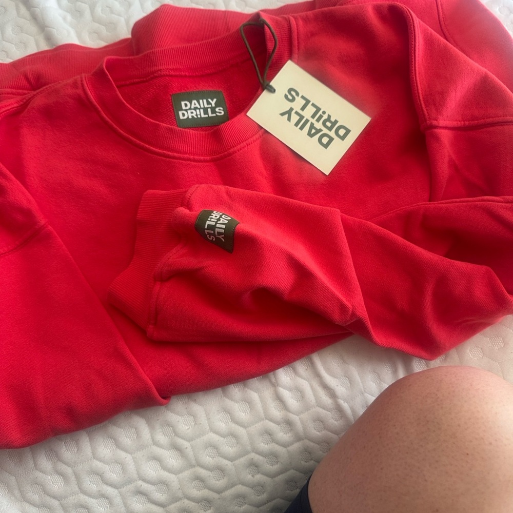 Daily Drills Bold Red Pullover